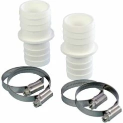 POOL TOTAL 2 Stk. Schlauchverbinder Ø 32/38mm + 4 Edelstahlschellen