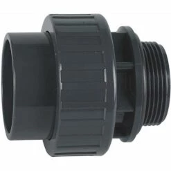 WELL2WELLNESS PVC 3/3 Verschraubung Mit O-Ring Klebeanschluss X Außengewinde 50 Mm X 1"1/2