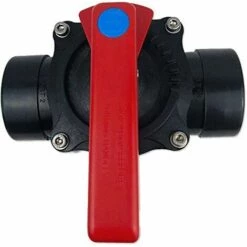 WELL2WELLNESS PVC 2-Wege-Drehscheibenventil Mit Rotem Griff