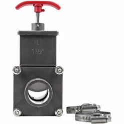 Praher Absperrschieber PVC D 38 Mm + 2 Stk. V2A Schellen