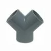 SCHLAUCH24 PVC-U Y-Stück Mit 2fach Klebemuffen 50 Mm