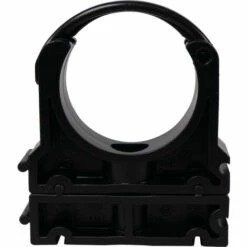 WELL2WELLNESS PVC Rohrschelle 50mm Mit Distanzstück - Schwarzer Bügel 5er-Set