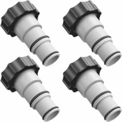 MONLY 4 Stück Poolschlauchadapter, Poolfitting, Intex Schwimmbeckenadapter, Ersatzschlauchadapter Für Pumpen Mit Innengewinde Für 1,5 Und 1,25 Anschlüsse
