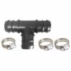 WELL2WELLNESS Schlauchverbinder 32mm T-Stück Plus 3 Schlauchschellen